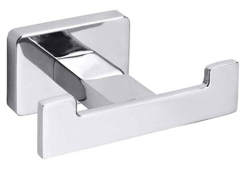 Patère double murale de douche en zinc NIKI 8,4 x6 x3,6 cm
