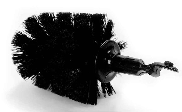 Goupillon de toilettes VIA en chrome et bol en verre 9,3 x 38,5 x12,7 cm