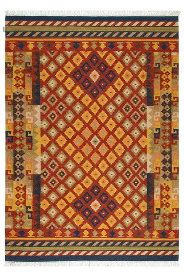 Tapis kilim orient tissé main en laine SIVA