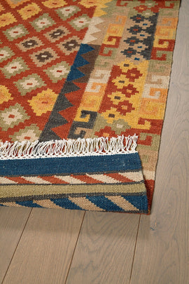 Tapis kilim orient tissé main en laine SIVA - 0