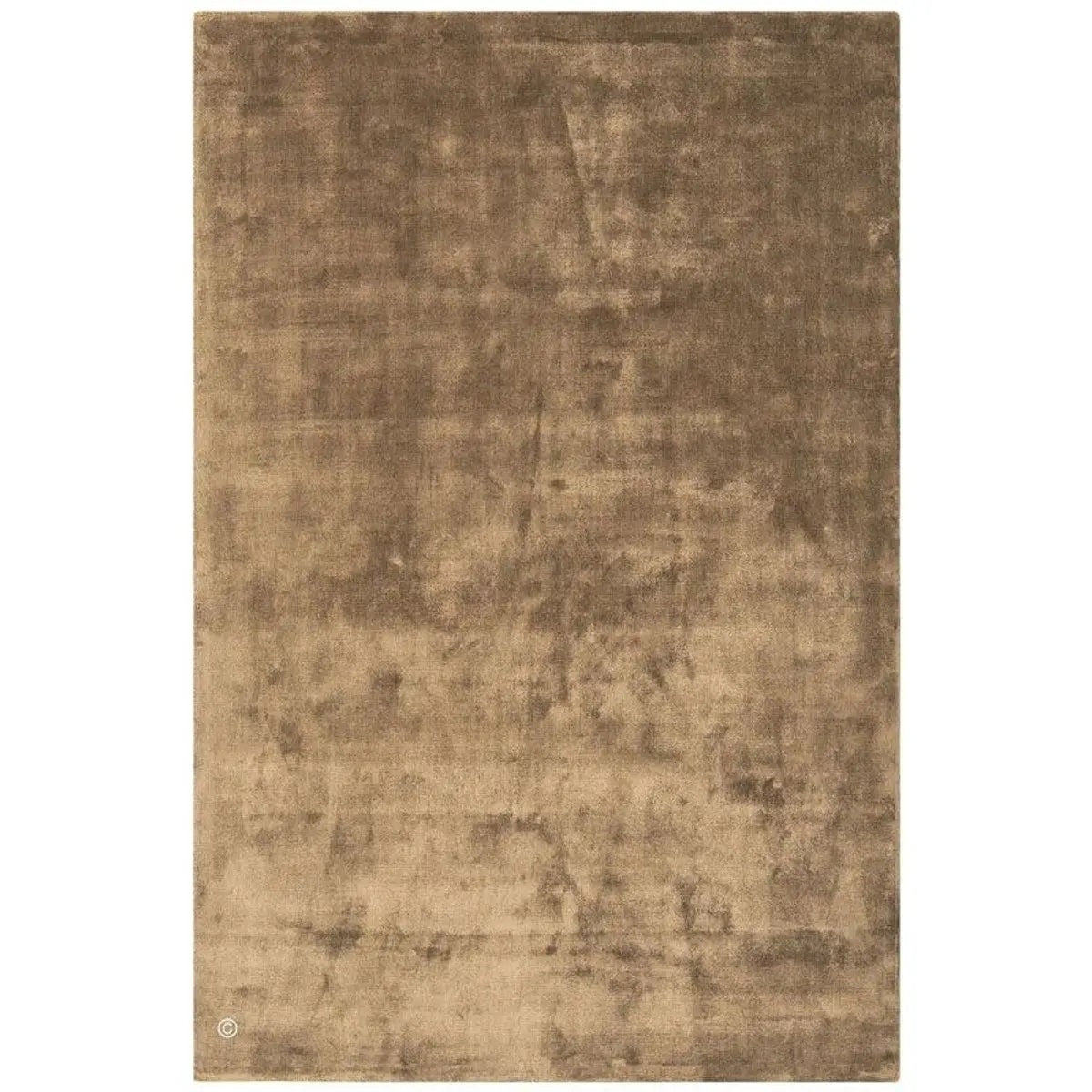 Tapis de salon en viscose fait main titane
