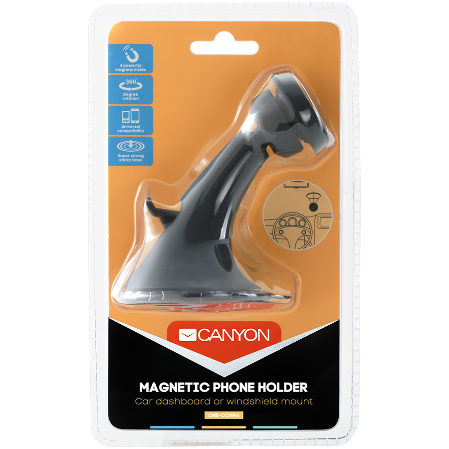 Support voiture CANYON CH-6 Magnétique Noir