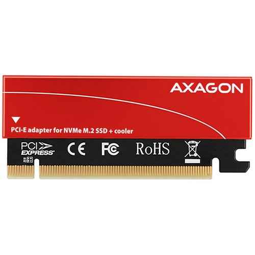 AXAGON PCI-Express x16 internal adapter to connect an NVMe M.2 SSD to a desktop | PCEM2-S