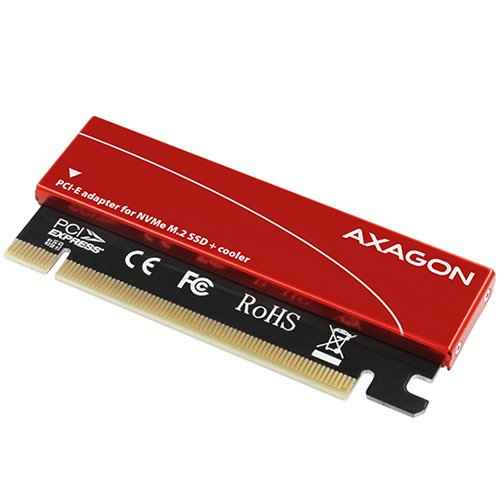 AXAGON PCI-Express x16 internal adapter to connect an NVMe M.2 SSD to a desktop | PCEM2-S