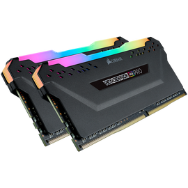 CORSAIR DDR4, 3200MHz 16GB 2x8GB DIMM, 16-18-18-36, XMP 2.0, VENGEANCE RGB PRO Heatspreader, RGB LED, 1.35V