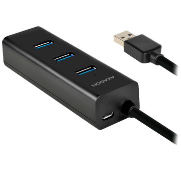 AXAGON Four-port USB 3.0 hub with fast charging and power support | HUE-S2B
