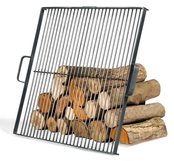 Grille de cuisson carrée pour brasero en acier