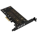 AXAGON PCEM2-D PCI-E 3.0 4x - DOUBLE SSD M.2 (NVMe + SATA), double tension, SSD jusqu'à 110 mm