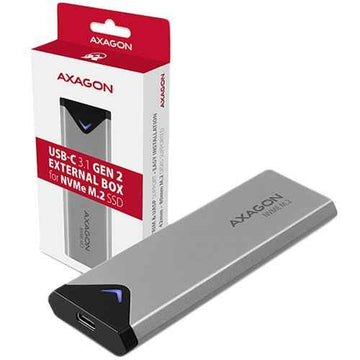 AXAGON External SuperSpeed+ USB-C metal box for M.2 NVMe SSD disks having sizes of up 42 to 80 mm | EEM2-UG2