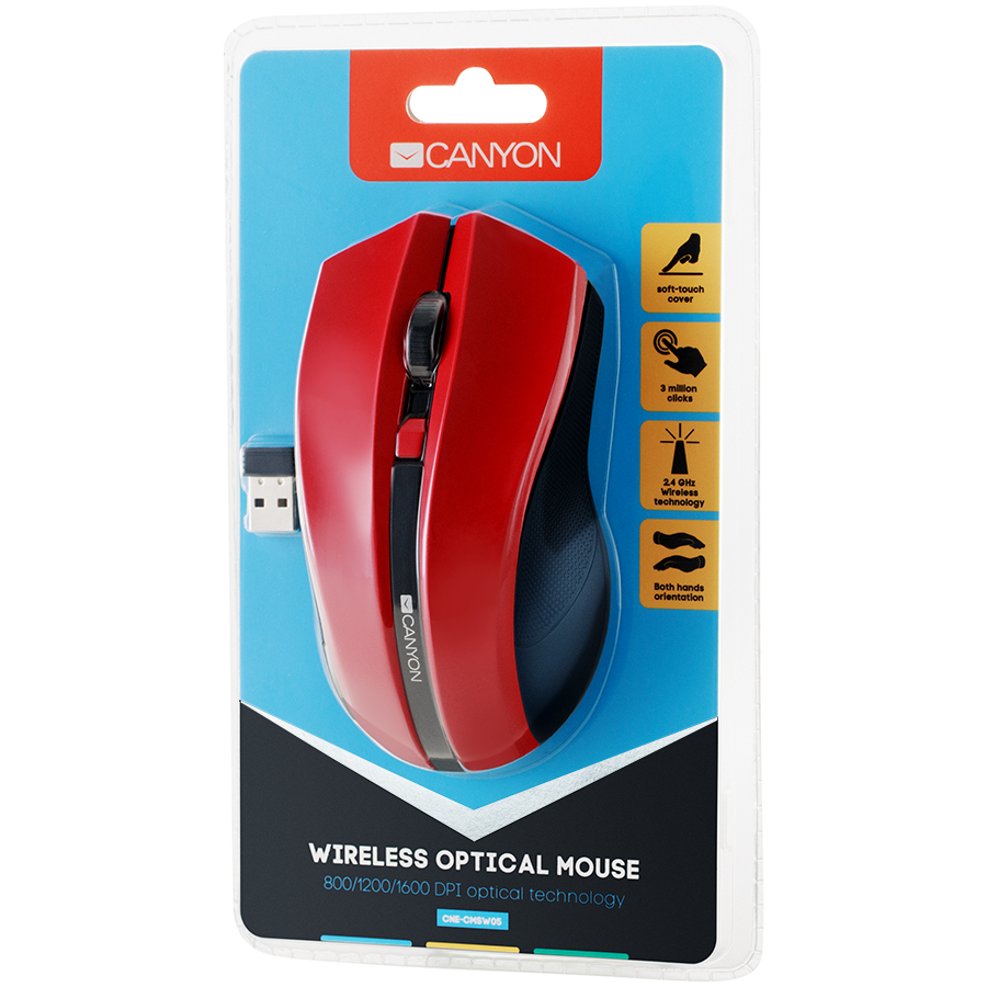 Souris CANYON MW-5 sans fil rouge