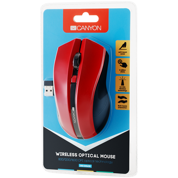 CANYON mouse MW-5 Wireless Red