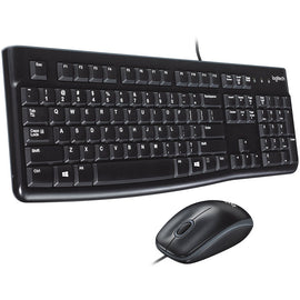 Logitech | Desktop MK120 | Wired keyboard | USB | Mouse included | US | Black - 0