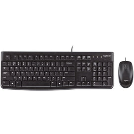 Logitech | Desktop MK120 | Wired keyboard | USB | Mouse included | US | Black