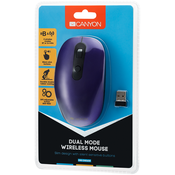 CANYON mouse MW-9 Dual-mode Wireless Violet