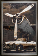 Tableau cadre en métal AVIATION VINTAGE-2