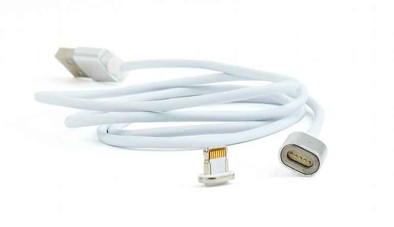 Câble USB magnétique Gembird Apple Lightning 1 m Argent