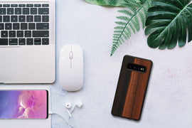 Coque pour smartphone man&wood galaxy s10 noir ébène