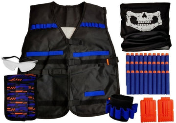 Tenue commando ensemble déguisement costume pour enfant cartouches lunettes écharpe gilet
