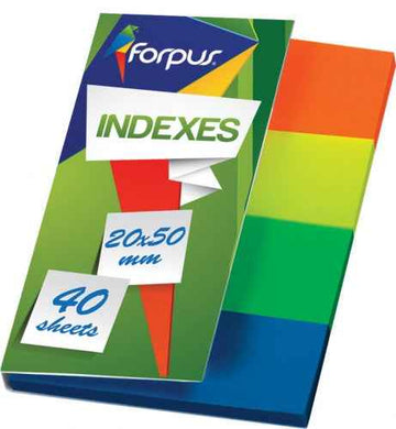 Index Forpus, 20x50mm, Assorti, Plastic (4x40) 0718-102