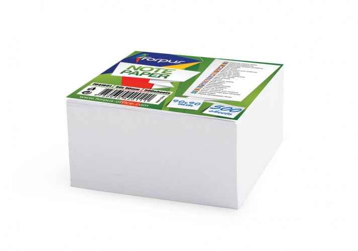 Notes Forpus, 9x9 cm, white, glued (500) 0716-009