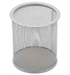 Pencil case Forpus, round, silver, empty perforated metal 1005-009