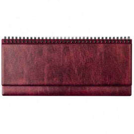 Horizontal table calendar Memo PVC 2026m. burgundy