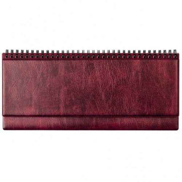 Horizontal table calendar Memo PVC 2026m. burgundy