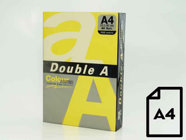 Papier couleur Double A, 80 g, A4, 500 feuilles, Citron