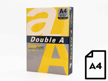 Papier couleur Double A, 80 g, A4, 500 feuilles, OR