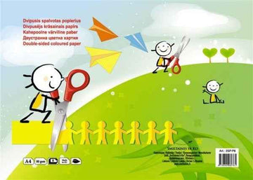 Paper SMLT color, A4, 80 g, double-sided, glued, 8 sheets
