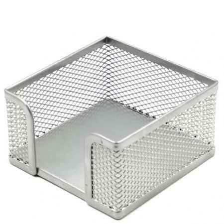 Boîte à notes Forpus, 9,5 x 9,5 cm, argent, métal perforé 1005-007