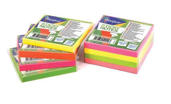 Sticky notes Forpus, Neon, 75x75mm, Pink (1x80)