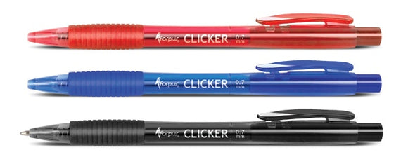 Stylo à bille Forpus Clicker, 0,7 mm, noir