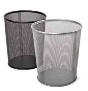 Poubelle Forpus, 12l, noire, métal perforé