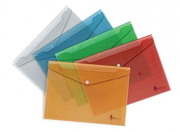 Envelope with print Forpus, A4, plastic, green, transparent 0820-006