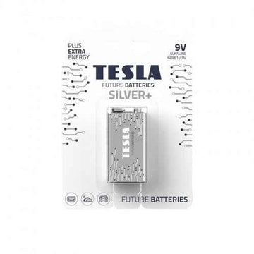 Pile Tesla 9 V Argent+ Alcaline 6LR61 580 mAh (1 pièce) (13090120)