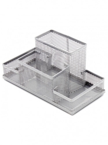 Pencil case Forpus, silver, empty, 4, perforated metal 1005-013