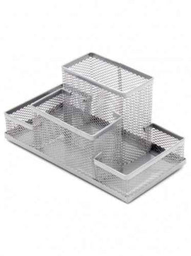 Pencil case Forpus, silver, empty, 4, perforated metal 1005-013