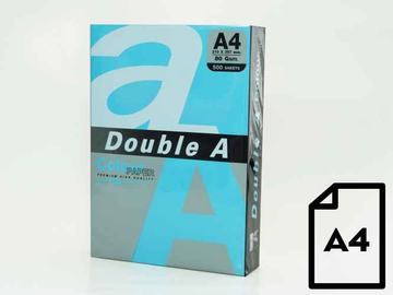 Papier couleur Double A, 80 g, A4, 500 feuilles, bleu foncé