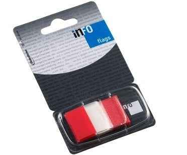 Paper-index Global Notes, 25x43mm, red, Plastic (1x50) 0718-202