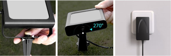 Projecteurs LED Govee H7060 ; RGBICWW, IP65, Bluetooth, Wi-Fi