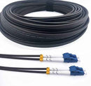 Ecost customer return Elfcam® armored glass fiber cable LC/UPC on LC/UPC OS2 Duplex Singlemode 9/125