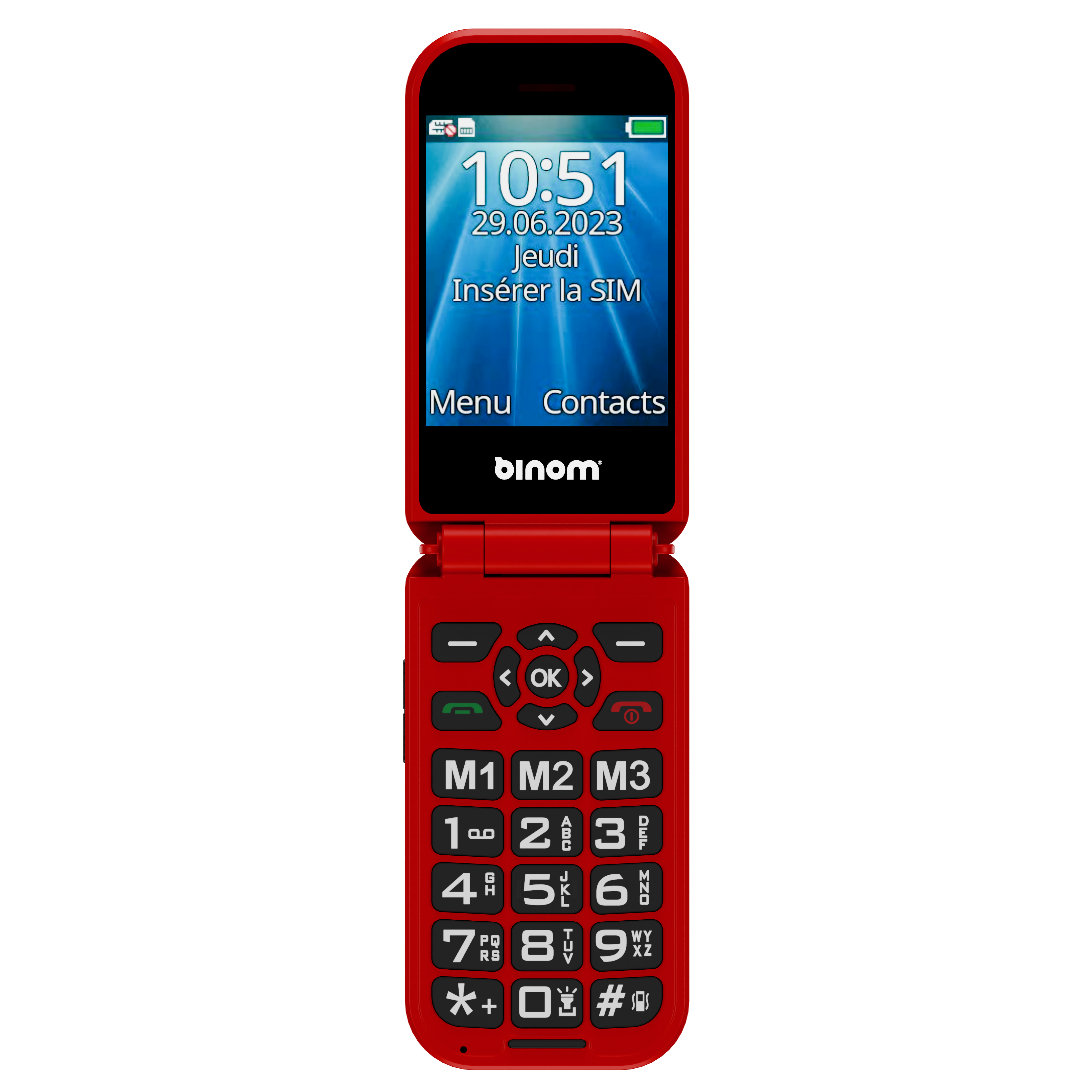 Téléphone mobile senior à clapet 4g binom x3 - Clicktofournisseur.com