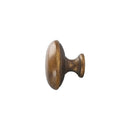 Bouton de meuble BOULE, finition laiton rouille