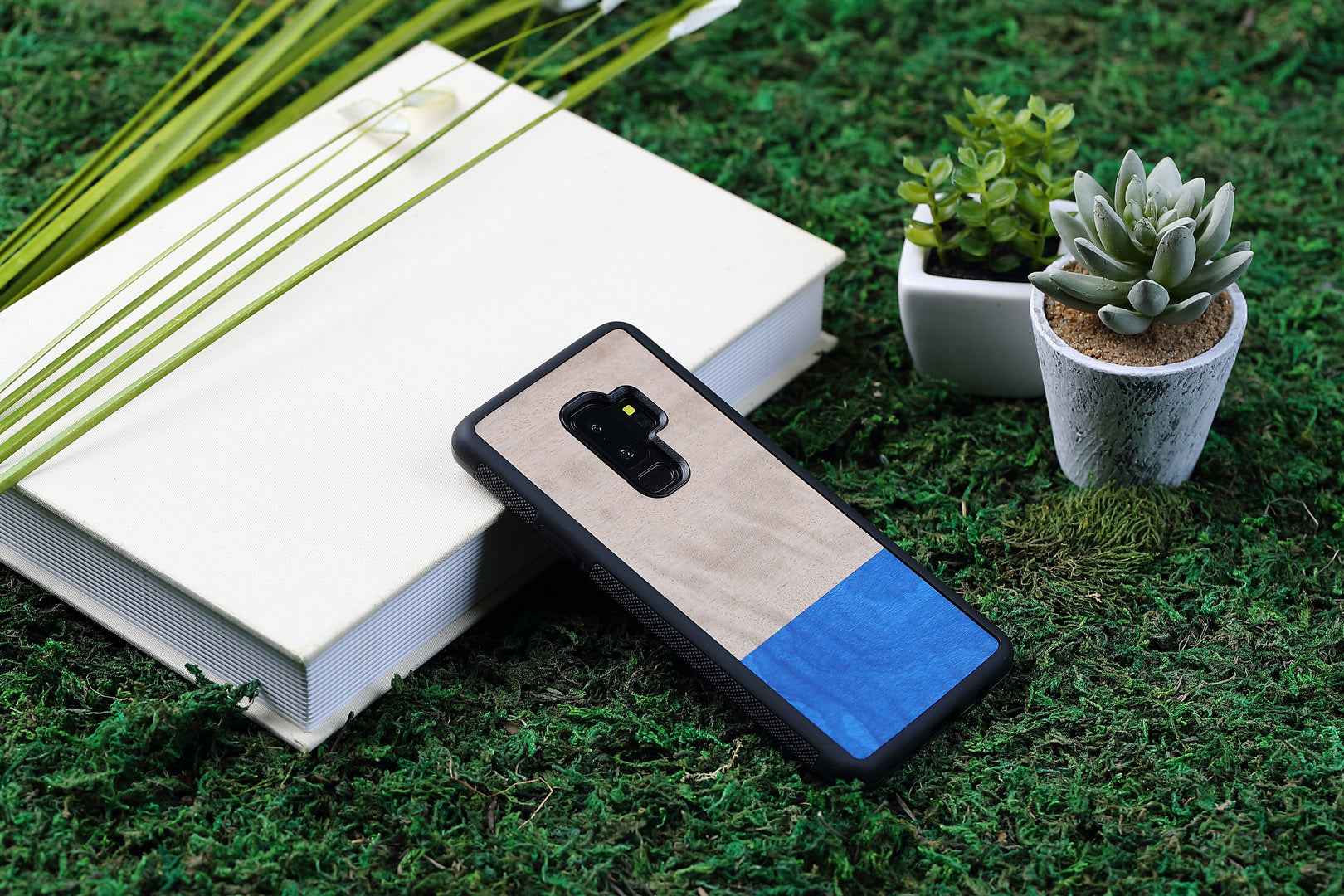Coque pour smartphone MAN&WOOD Galaxy S9 Plus noir tourterelle