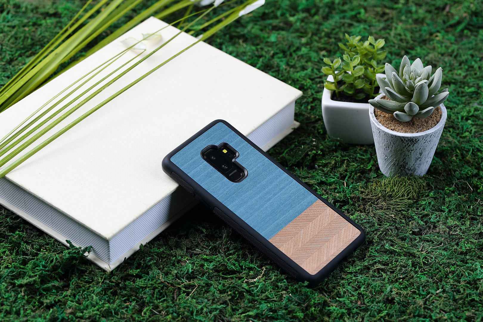 Coque pour smartphone MAN&WOOD Galaxy S9 Plus denim noir