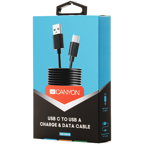 CANYON cable UC-1 USB-C 5W 1m Black