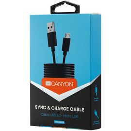 CANYON cable UM-1 MicroUSB 5W 1m Black