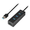 AXAGON HUE-S2BL 4x USB3.0 Charging Hub 1.2m Cable, MicroUSB Charging-2
