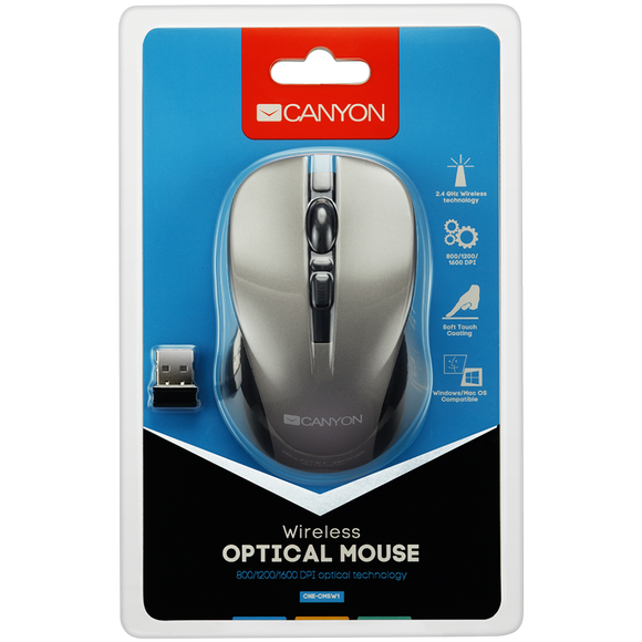 CANYON mouse MW-1 Wireless Grey